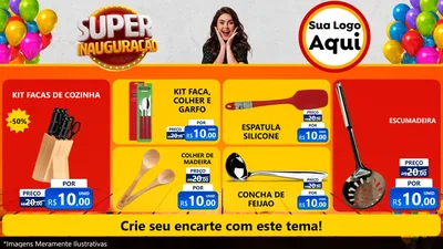 Modelo de TV para TV Horizontal com o tema Super Inauguração para Utilidades Domésticas