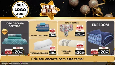 Modelo de TV para TV Horizontal com o tema Ofertas de Fim de Ano para Cama, Mesa e Banho