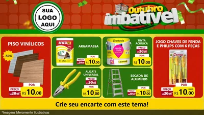 Modelo de TV para TV Horizontal com o tema Outubro Imbatível para Material para Construção