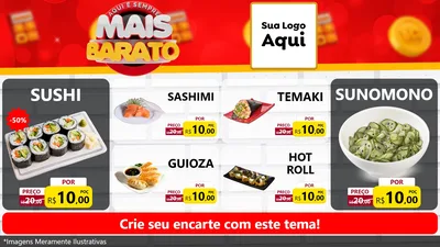 Modelo de TV para TV Horizontal com o tema Mais Barato para Comida japonesa