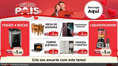 Modelo de TV para TV Horizontal com o tema Mês dos Pais para Móveis e Eletro