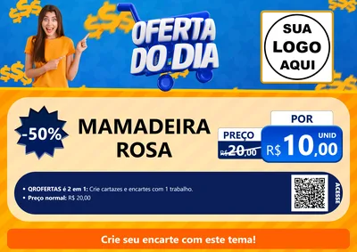 Modelo de Cartaz para Cartaz A4 Horizontal com o tema Oferta do Dia para Bebês
