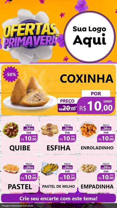 Modelo de Rede Social para Stories com o tema Ofertas Da Primavera para Salgadaria