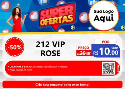 Modelo de Cartaz para Cartaz A4 Horizontal com o tema Super Ofertas para Perfumes