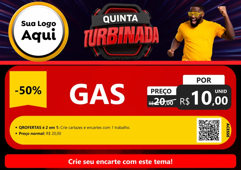 Modelo de Cartaz para Cartaz A4 Horizontal com o tema Quinta Turbinada para Água e gás