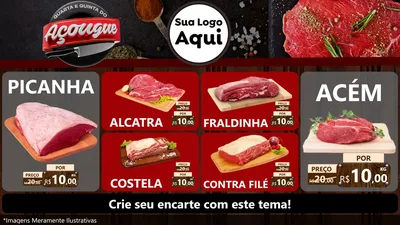 Modelo de TV para TV Horizontal com o tema Quarta e Quinta do Açougue para Açougue