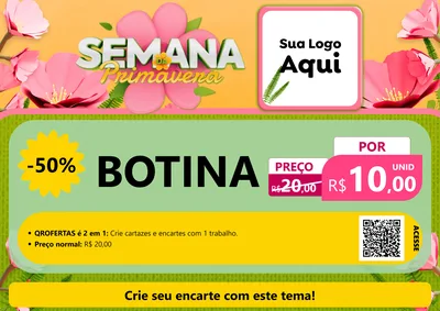 Modelo de Cartaz para Cartaz A4 Horizontal com o tema Semana da Primavera para Agropecuária