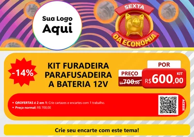Modelo de Cartaz para Cartaz A4 Horizontal com o tema Sexta da Economia para Maquinas e Ferramentas