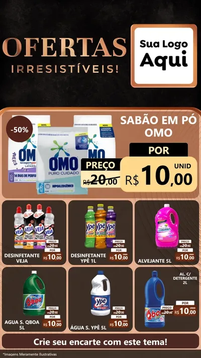 Modelo de Rede Social para Stories com o tema Ofertas Irresistíveis! para Produtos de Limpeza