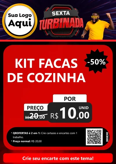Modelo de Cartaz para Cartaz A4 Vertical com o tema Sexta Turbinada para Utilidades Domésticas