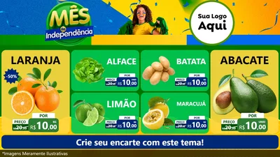 Modelo de TV para TV Horizontal com o tema Mês da Independência para Hortifrúti