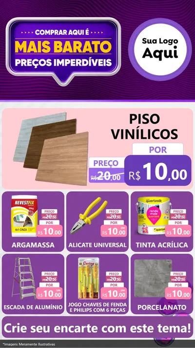 Modelo de Rede Social para Stories com o tema Mais Barato para Material para Construção