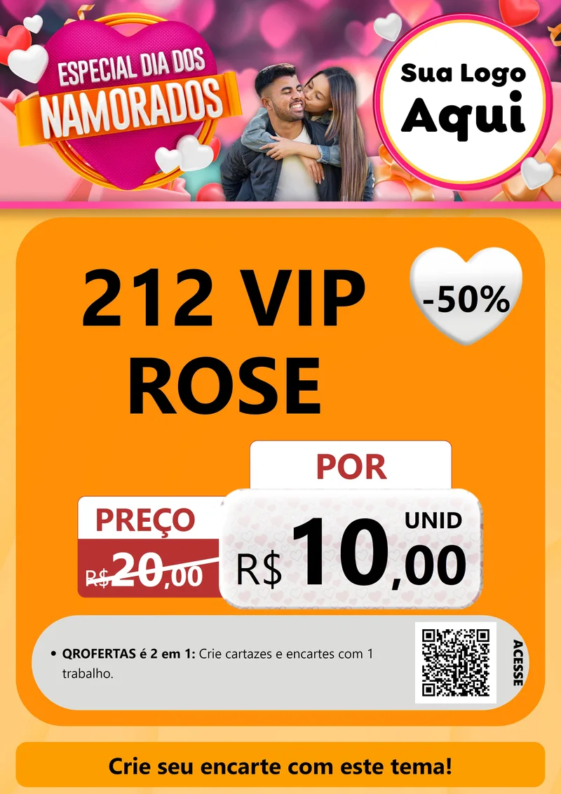Modelo de Cartaz para Cartaz A4 Vertical com o tema Especial Dia dos Namorados para Perfumes