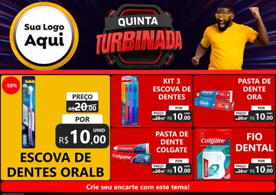 Modelo de Encarte para Encarte A4 Horizontal com o tema Quinta Turbinada para Higiene Pessoal