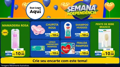 Modelo de TV para TV Horizontal com o tema Semana da Independência para Bebês