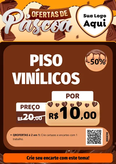 Modelo de Cartaz para Cartaz A4 Vertical com o tema Ofertas de Páscoa para Material para Construção