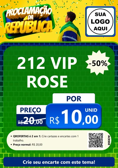 Modelo de Cartaz para Cartaz A4 Vertical com o tema Proclamação da República para Perfumes