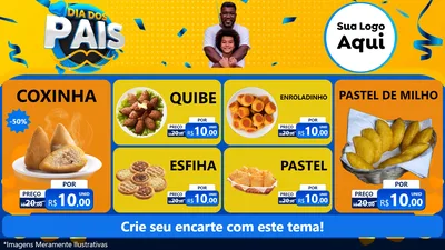 Modelo de TV para TV Horizontal com o tema Dia dos Pais para Salgadaria