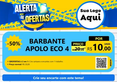 Modelo de Cartaz para Cartaz A4 Horizontal com o tema Alerta de Ofertas para Armarinho e Aviamentos