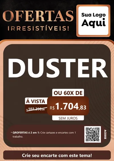 Modelo de Cartaz para Cartaz A4 Vertical com o tema Ofertas Irresistíveis! para Concessionaria de Carros