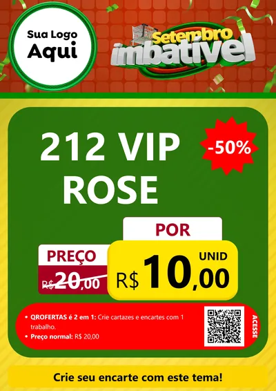 Modelo de Cartaz para Cartaz A4 Vertical com o tema Setembro Imbatível para Perfumes
