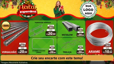 Modelo de TV para TV Horizontal com o tema Natal Imperdível para Ferragens