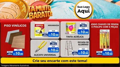 Modelo de TV para TV Horizontal com o tema Está Muito Barato para Material para Construção