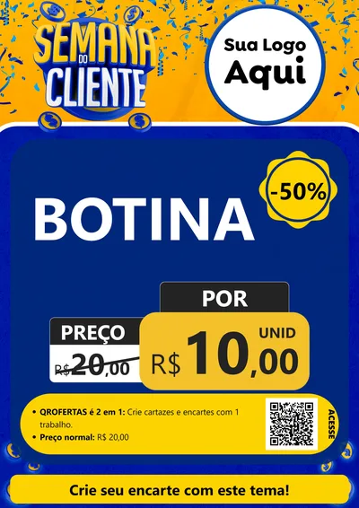 Modelo de Cartaz para Cartaz A4 Vertical com o tema Semana do Cliente para Agropecuária