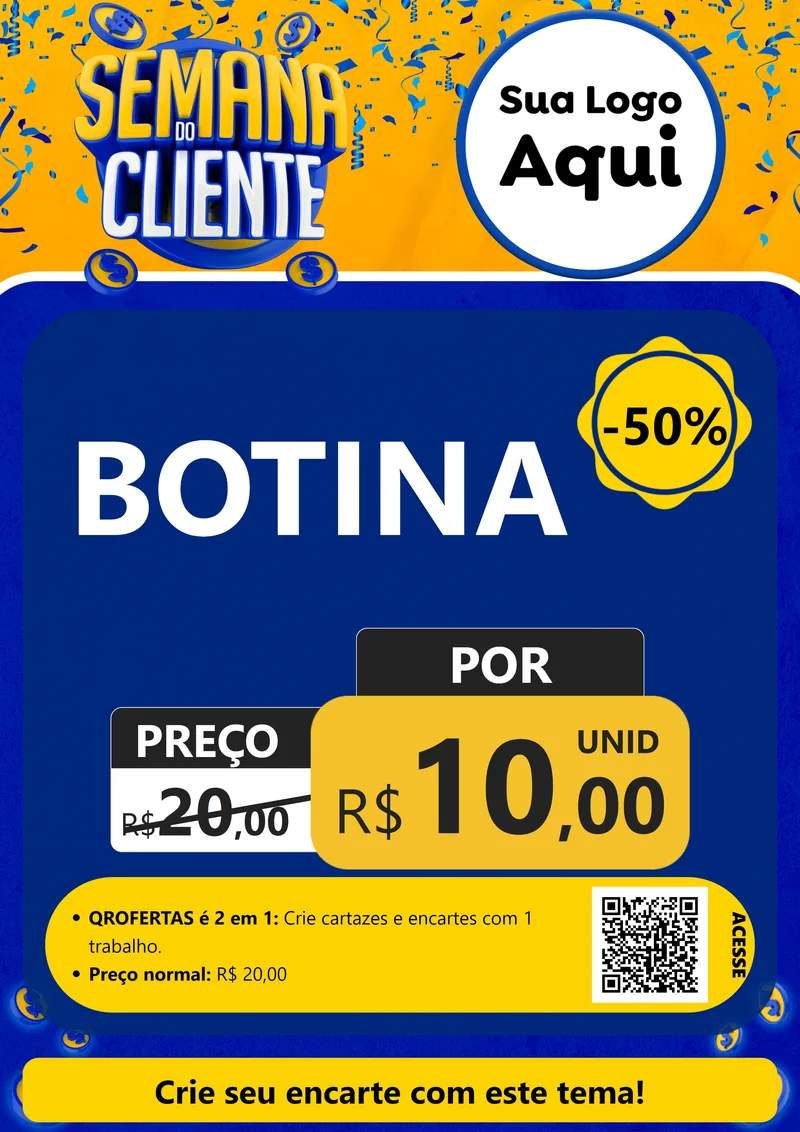 Modelo de Cartaz para Cartaz A4 Vertical com o tema Semana do Cliente para Agropecuária