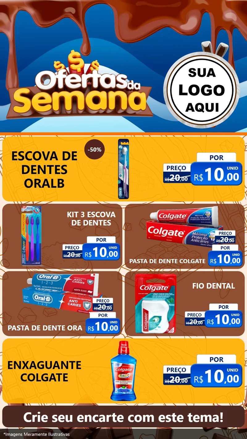 Modelo de TV para TV Vertical com o tema Ofertas da Semana - Páscoa para Higiene Pessoal