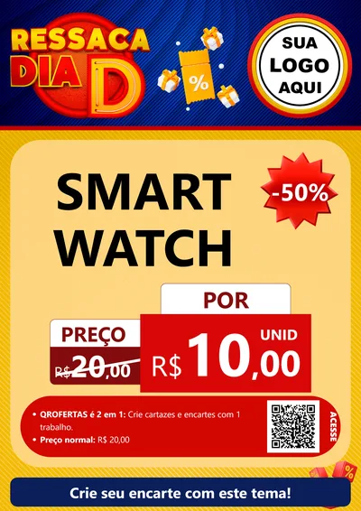 Modelo de Cartaz para Cartaz A4 Vertical com o tema Ressaca Dia D para Informática