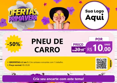 Modelo de Cartaz para Cartaz A4 Horizontal com o tema Ofertas Da Primavera para Auto peças