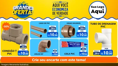 Modelo de TV para TV Horizontal com o tema Grandes Ofertas para Tubos e conexões