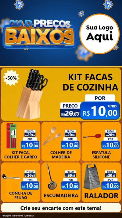 Modelo de Rede Social para Stories com o tema Dia D Preço Baixo para Utilidades Domésticas