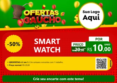 Modelo de Cartaz para Cartaz A4 Horizontal com o tema Ofertas Semana Do Gaúcho para Informática