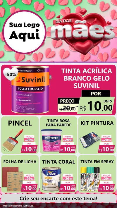 Modelo de Rede Social para Stories com o tema Dia das Mães para Tintas e Ferramentas