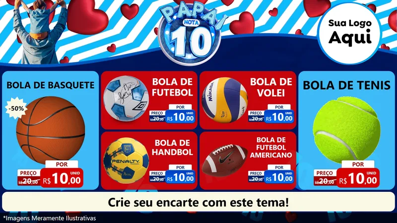 Modelo de TV para TV Horizontal com o tema Papai Nota 10 para Artigos Esportivos
