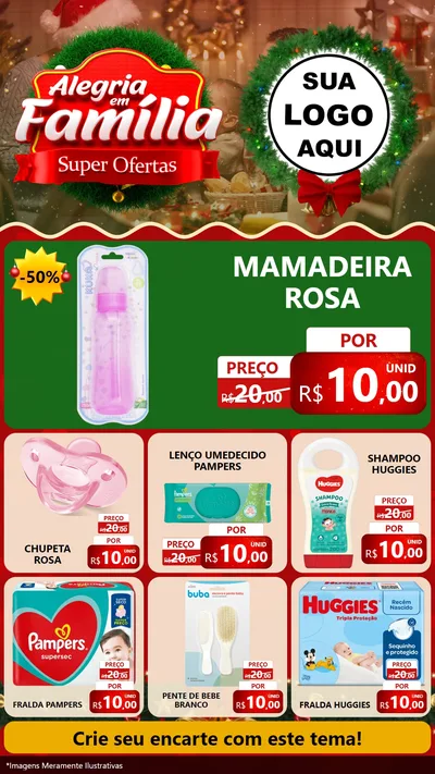 Modelo de Rede Social para Stories com o tema Alegria Em Família - Super Ofertas para Bebês