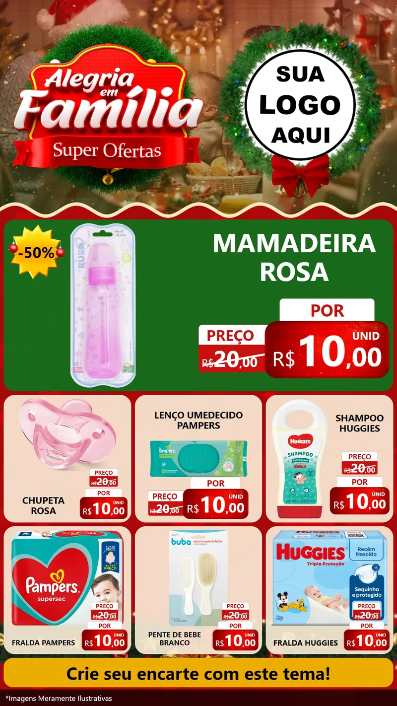Modelo de Rede Social para Stories com o tema Alegria Em Família - Super Ofertas para Bebês