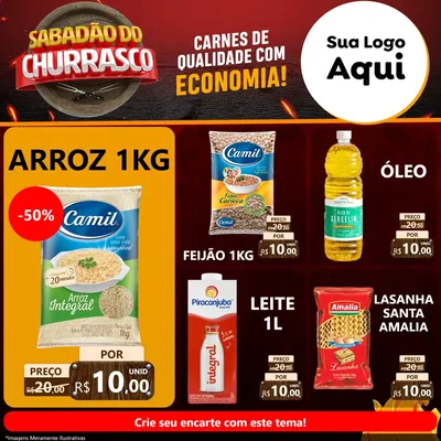 Modelo de Rede Social para Feed Facebook com o tema Sabadão Do Churrasco