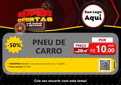 Modelo de Cartaz para Cartaz A4 Horizontal com o tema Super Ofertas Até Durar o Estoque para Auto peças
