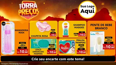 Modelo de TV para TV Horizontal com o tema Torra Preços para Bebês