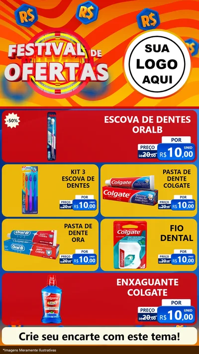 Modelo de TV para TV Vertical com o tema Festival de Ofertas para Higiene Pessoal