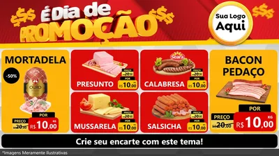 Modelo de TV para TV Horizontal com o tema É Dia De Promoção para Frios e Laticínios