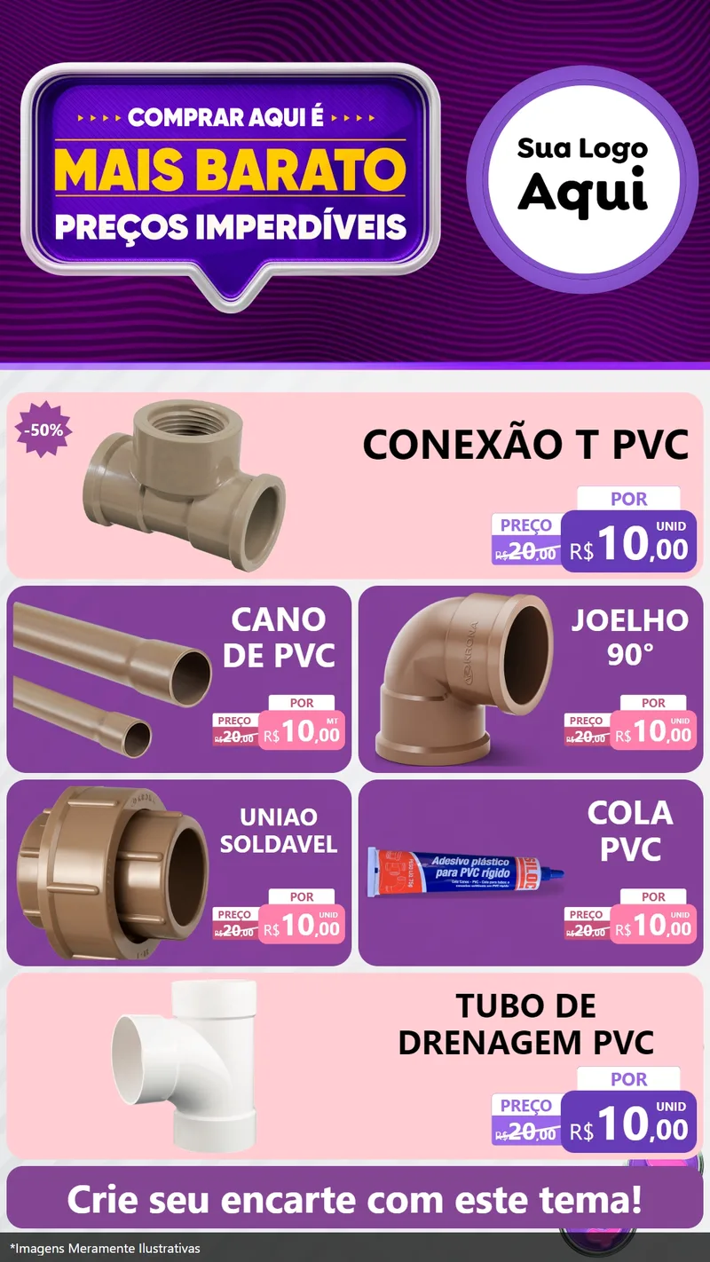 Modelo de TV para TV Vertical com o tema Mais Barato para Tubos e conexões