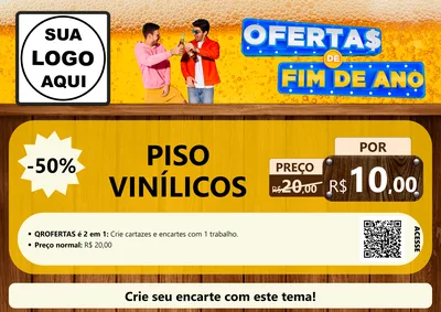 Modelo de Cartaz para Cartaz A4 Horizontal com o tema Ofertas de Fim de Ano para Material para Construção