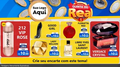 Modelo de TV para TV Horizontal com o tema Quinta do Real para Perfumes