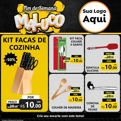 Modelo de Rede Social para Feed Facebook com o tema Fim de Semana Maluco para Utilidades Domésticas