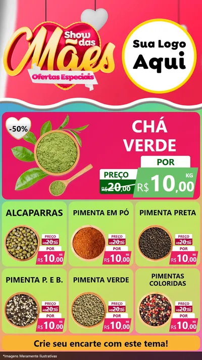 Modelo de Rede Social para Stories com o tema Show das Mães - Ofertas Especiais para Produtos Naturais