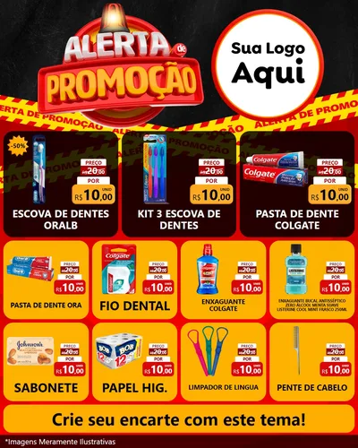 Modelo de Rede Social para Feed Instagram com o tema Alerta de Promoção para Higiene Pessoal